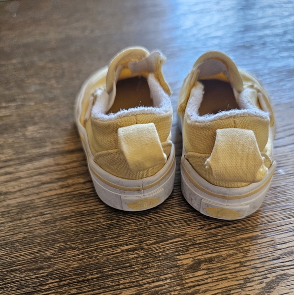 Yellow Toddler Slip on Vans - Picture 2 of 4